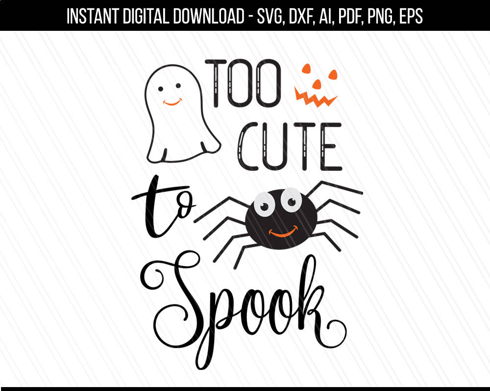 Download Halloween svg Too cute to spook svg Halloween tshirt svg | Etsy