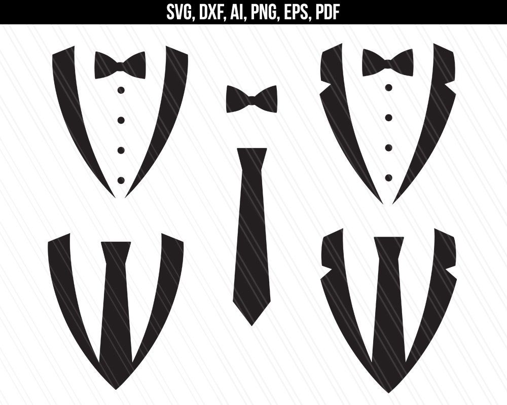 Tuxedo SVG Tuxedo Clipart Tuxedo Bow Necktie Svg Fathers - Etsy
