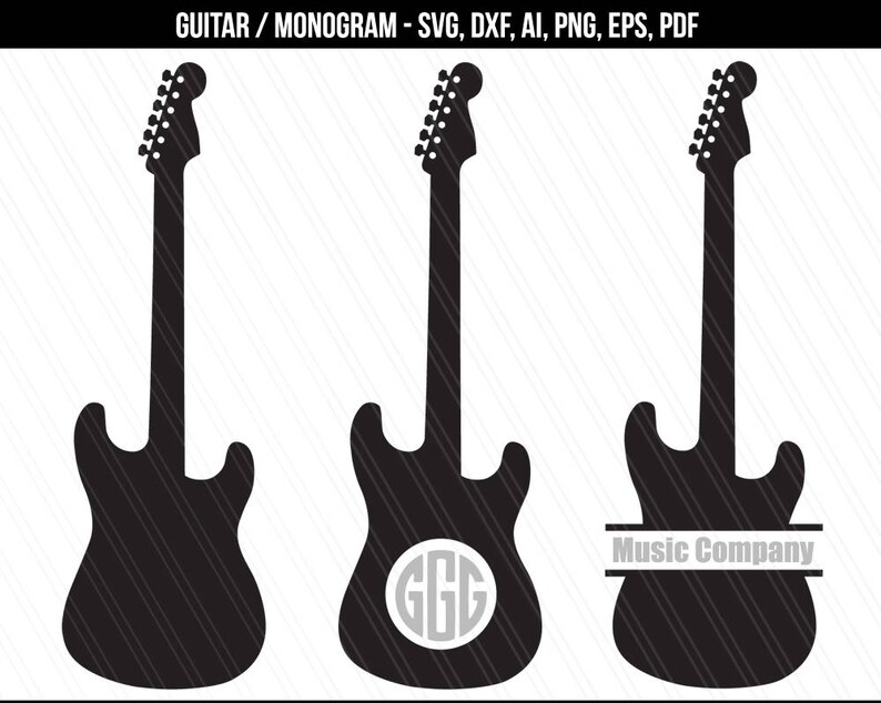 Download Guitar SVG Guitar monogram svg Guitar silhouette clipart ...
