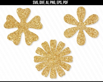 Flower Petals svg,Paper flowers,Wedding decor,Wall art,Paper Flower template, Scrapbooking,Cricut Silhouette-Svg,Dxf,Png,eps,Ai,Pdf- Digital