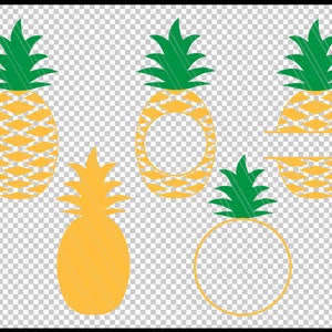 Pineapple svg, Pineapple Monogram SVG, Pineapple cut files, Pineapple Clipart, Cricut, Silhouette svg, dxf, eps,ai, pdf, png image 2