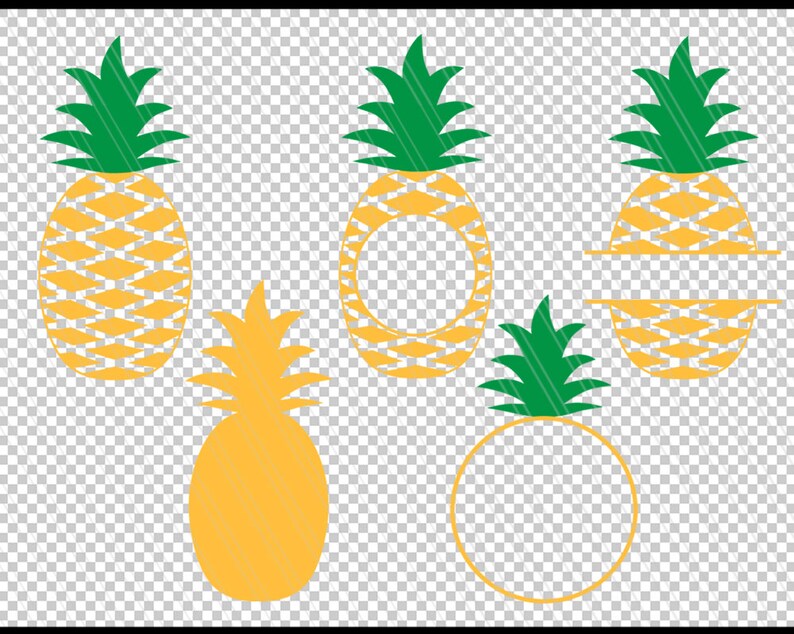 Pineapple svg, Pineapple Monogram SVG, Pineapple cut files, Pineapple Clipart, Cricut, Silhouette svg, dxf, eps,ai, pdf, png image 2