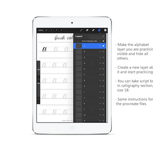 Brush Lettering Procreate,brush Lettering Worksheets,brush Calligraphy ...