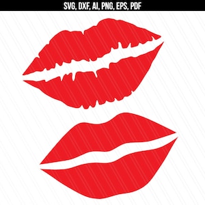 Lips Svg, Kiss svg dxf cut files, Lips clipart, Love xoxo svg, Svg for girls, Kissing lips svg, cricut, silhouette - svg,dxf,ai,pdf,png,eps