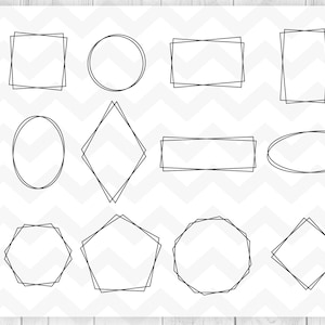 Double frame svg, Square frame svg, Frame svg bundles, Circle rectangle oval Frame, Doodle frame,cricut silhouette - svg,dxf,eps,ai,png,pdf
