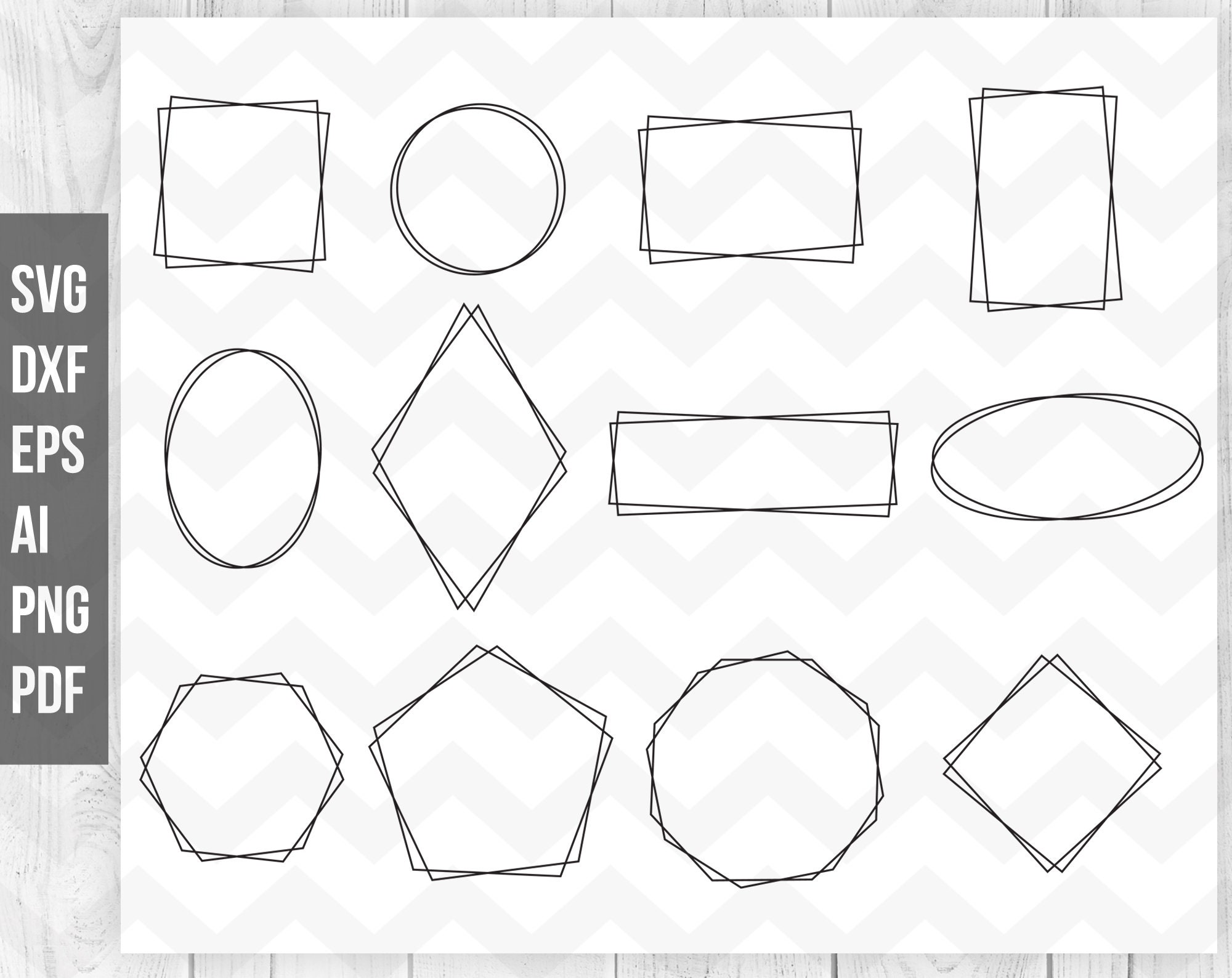 Double Frame Svg, Square Frame Svg, Frame Svg Bundles, Circle Rectangle ...