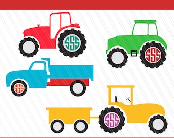 Tractor SVG cutting files, kids tractor svg, Farm Tractor Svg,Transportation Cut File - Svg, Dxf, Ai, Pdf, Eps, png-Instant digital download