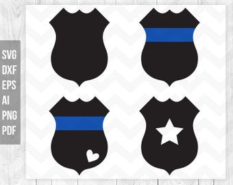 Politie badge svg, Politie vrouw svg, Politie svg, Blauwe lijn svg, Cricut Silhouette cut files, Vector- svg,dxf,eps,ai,png,pdf- Digitale download