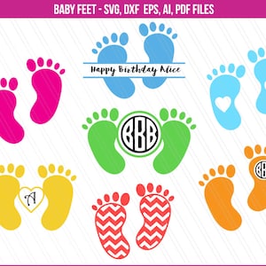 Baby füße svg, Baby Füße Monogramm Rahmen svg, Baby Füße Clipart, Chevron Baby Füße, Baby Shower Clipart, Svg Dateien - Svg, Dxf, Ai, Pdf, Eps
