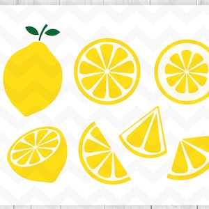 Citron svg, fichiers coupés citron, citron en couches, tranche de citron svg, clipart citron, été svg, svg de fruits, silhouette cricut - svg, dxf, eps, ai, png, pdf