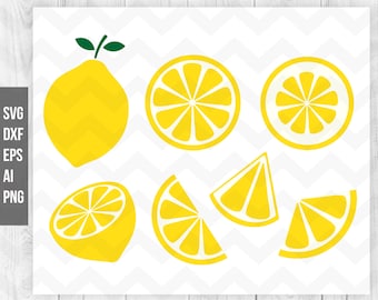 Lemon svg, Lemon cut files, Lemon layered, lemon slice svg, lemon clipart, Summer svg, Fruit svg, cricut silhouette - svg,dxf,eps,ai,png,pdf