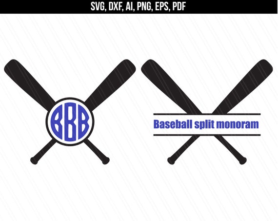 Download Baseball Bat Svg Baseball Monogram Svg Sports Svg Criss Etsy