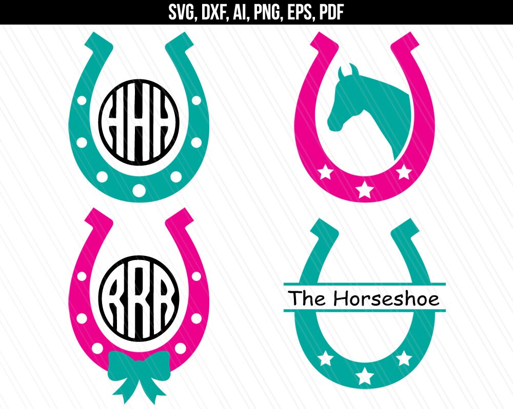 Download Horseshoe svg Horseshoe Monogram frames svg Horse Svg | Etsy