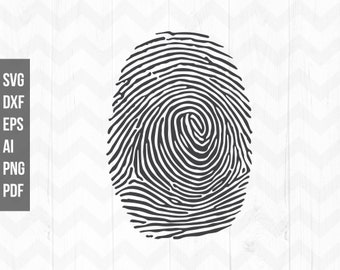 Fingerprint svg, Finger print svg, Thumb print svg, Fingerprint vector, Cricut silhouette cut files- svg,dxf,png - Instant digital download