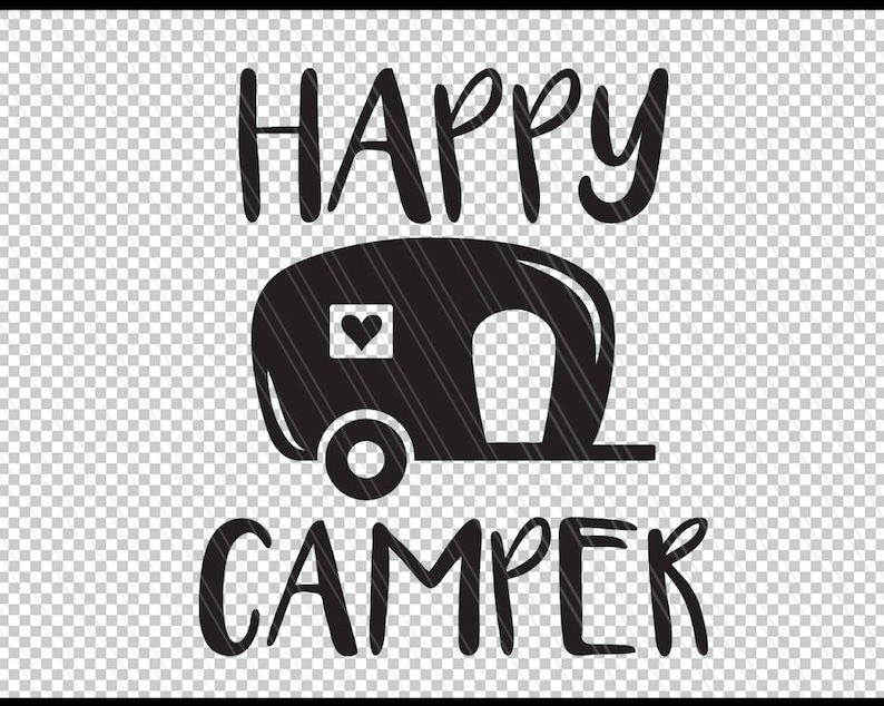 Download Happy Camper Svg Camping svg Camper svg dxf cut file | Etsy