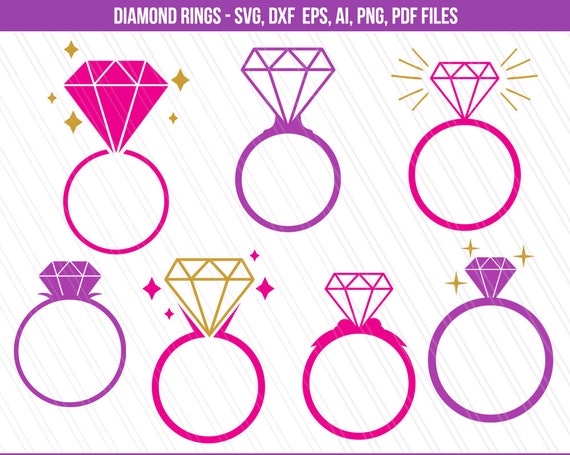 Download Ring Svg Engagement Ring Svg Diamond Ring Monogram Svg Etsy