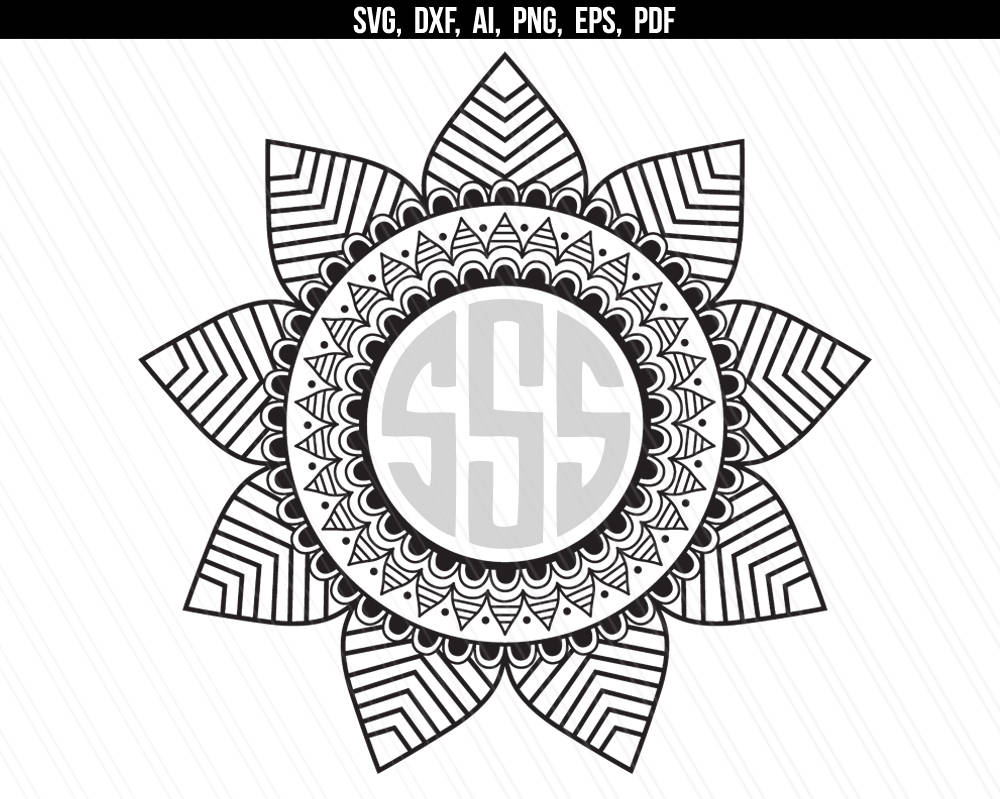 Download Mandala svg Mandala monogram svg Boho Cricut Silhouette | Etsy
