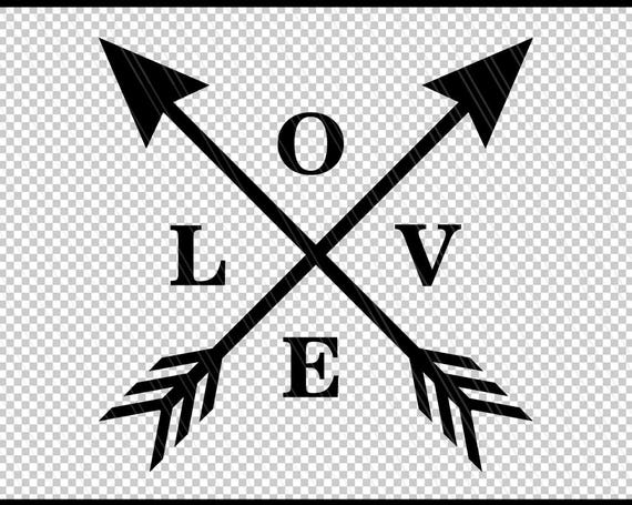 Love Svg Arrow love svg Cross arrow svg tshirt love design 