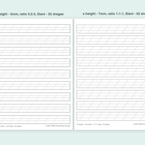Calligraphy Hand Lettering Guide Sheets,procreate Blank Guide Sheets ...