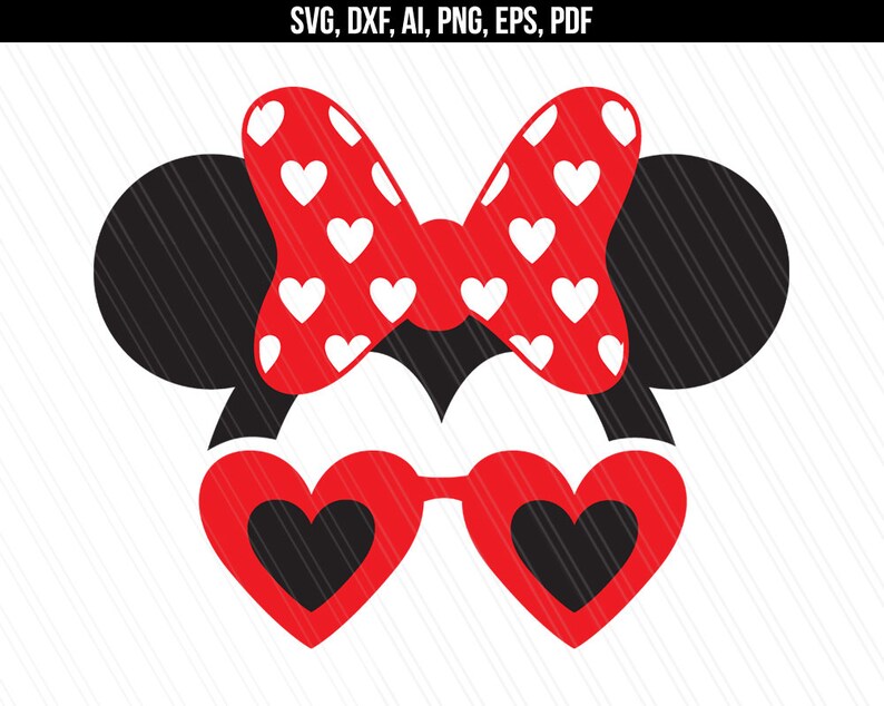 Download Minnie mouse with glasses svg Minnie Mouse Head Disney SVG ...