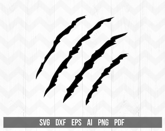 Claw scratches svg | Claw Mark svg | Ripped SVG | Animal Scratch svg | Tiger Scratch svg | Cricut silhouette cut files - Digital files