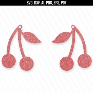 Earrings svg, Cherry earrings svg, Jewelry svg, Retro earrings, leather jewelry, Earrings template,Earrings vector - svg,dxf,ai,eps,png,pdf