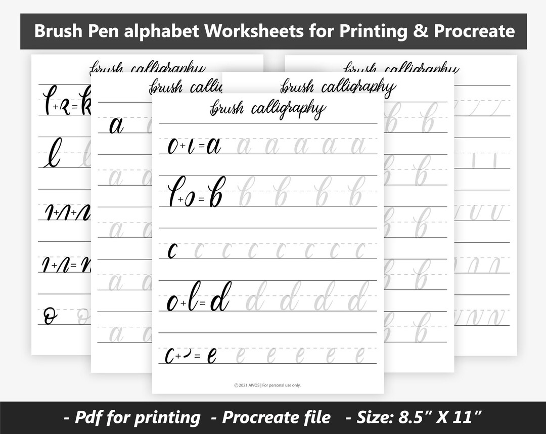 Brush Lettering Procreate Brush Lettering Worksheets Brush Calligraphy Brush Lettering Procreate Brush Lettering Worksheets Brush Calligraphy
