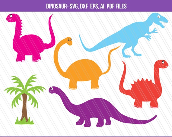 Download Dinosaur Svg Dxf Cut Files Cartoon Animals Clipart Animals Etsy PSD Mockup Templates