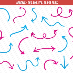 Arrow svg cutting files | DXF | Arrow vector | Arrow for printing | Arrow clipart | Hand drawn arrows | Cricut | eps,dxf,ai,svg,pdf