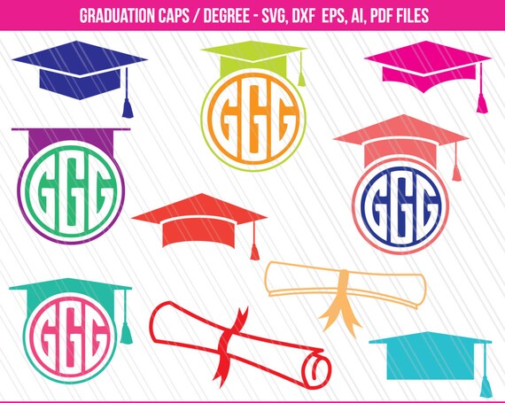 Download Graduation Hat Svg Graduation Cap Monogram Graduation Cap Etsy