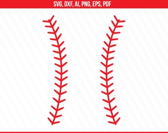 Baseball stitches svg, Baseball stitches monogram svg, sports svg, Softball Laces, Cricut silhouette cut file-svg, dxf,eps, ai, png, pdf