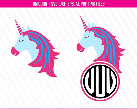 Unicorn SVG Unicorn Monogram SVG Unicorn face head svgSvg ...