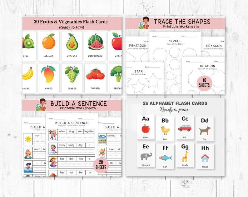 BUNDLE Preschool Activity Sheets | Kindergarten Learning Bundle ...