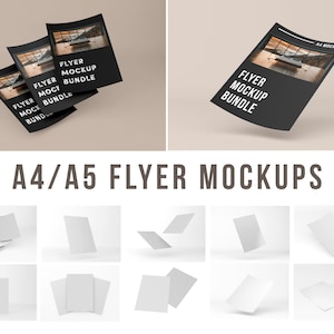 Flyer Mockup Bündel | Photoshop Mockups | Papier Mockups | A4 Mockups | Poster Mockups