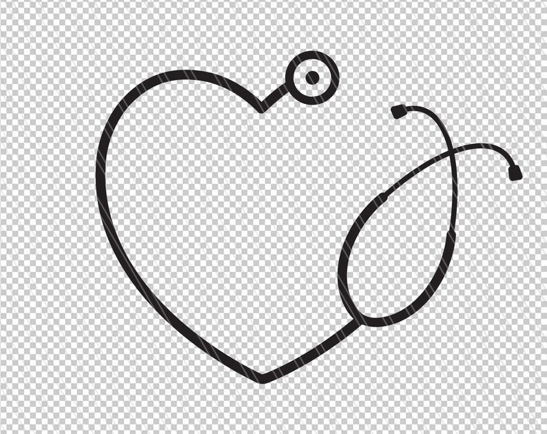 Stethoscope Svg Stethoscope Heart Svg Heart Monogram Etsy