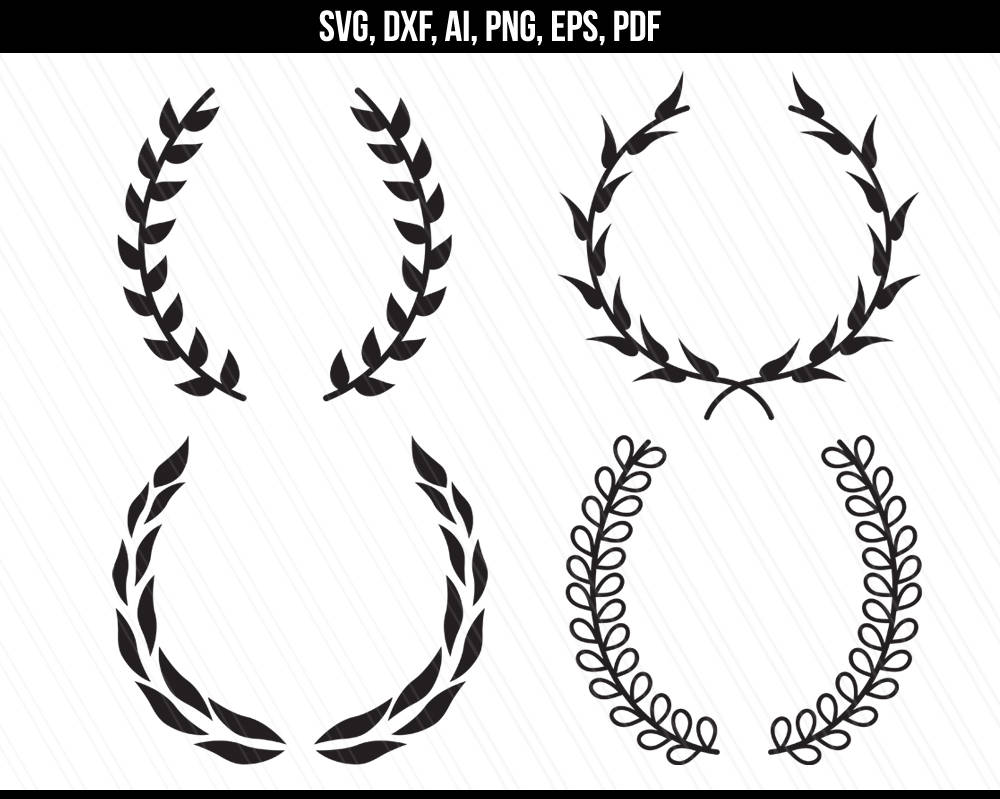 Download Laurel svg leaf wreath svg Laurel wreath svg Laurel leaf ...