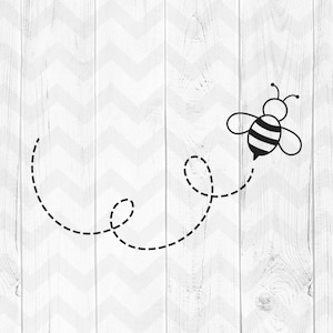 Bee SVG, Bumble bee svg, Bee path svg, Honey bee cutting files, Bee keeper clipart, Cute bee svg, Cricut Silhouette cut files - dxf,png,eps