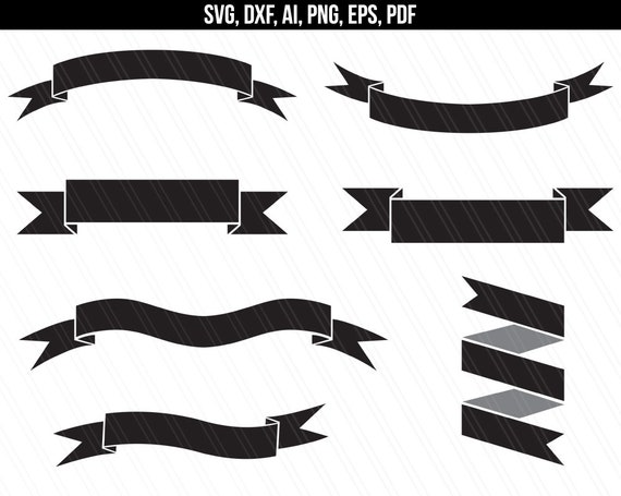 Download Banners Svg Ribbon Svg Banner Clipart Label Cricut Etsy