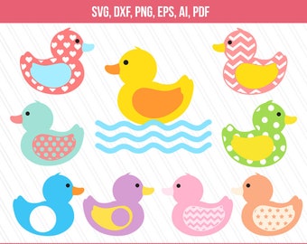 Duck SVG, Duck vector, Rubber duck svg, Duck clip art, Baby duck svg, Cricut, Duck monogram, Nursery clipart - Svg, Dxf, Ai, Pdf, Eps, PNG