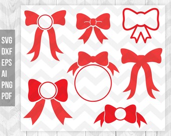 Bow svg | Bow monogram svg | Bow monogram | bow svg dxf | cricut silhouette | Instant digital download - eps,dxf,ai,svg,pdf,png