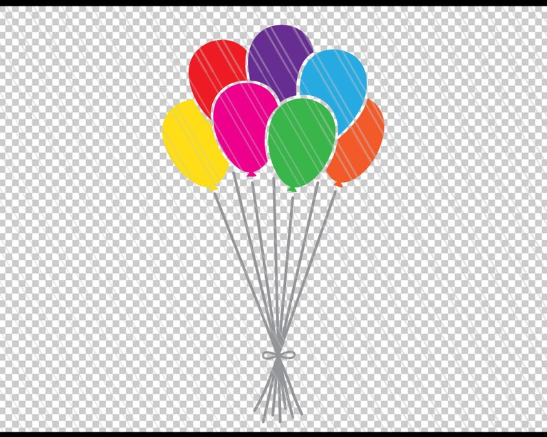 Balloons SVG, Balloon, Party svg, String, Balloon bunch, Balloons clipart, Balloon Vector,Cricut,Silhouette cut files-svg,dxf,ai,eps,png,pdf image 2