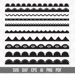 Lace borders svg, Border svg, seamless pattern, Dividers svg, decorative elements, Cricut, silhouette, Scalloped border svg, Border bundle