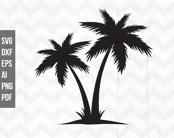 Palm Tree svg, Palm trees cut files, summer svg, Beach svg, Palm Tree PNG, Cricut silhouette cut files - Instant digital download