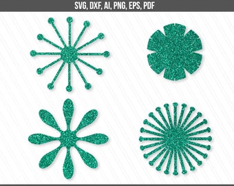 Flower center svg, Paper flower centers svg template, Paper flower making,Wedding decor, Scrapbooking, Cricut - svg,dxf,eps,ai,png,pdf