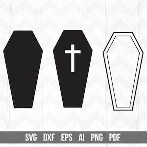 Coffin svg, Halloween SVG, Coffin casket clipart, Coffin vector files, Cricut silhouette- svg,dxf,eps,ai,png,pdf - Instant digital download