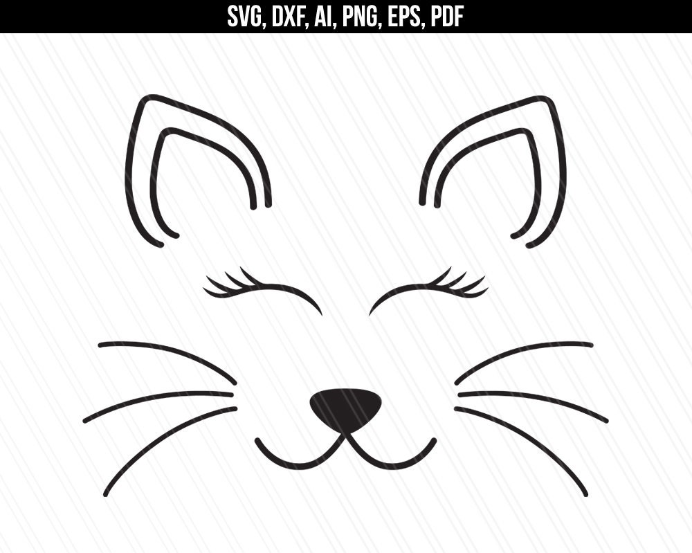 Free Free 118 Cat Whiskers Cat Face Svg Free SVG PNG EPS DXF File