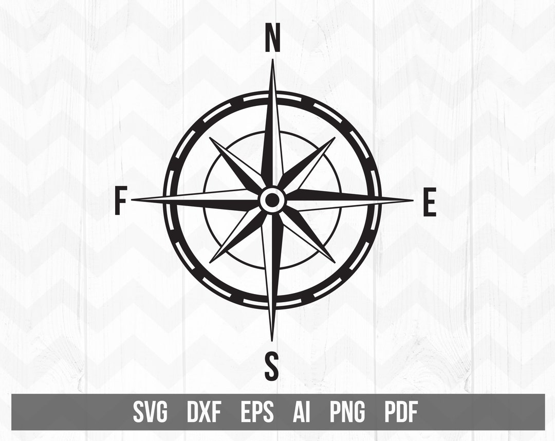 Compass Svg, Nautical Compass Svg, Compass Cut File, Compass Clipart ...