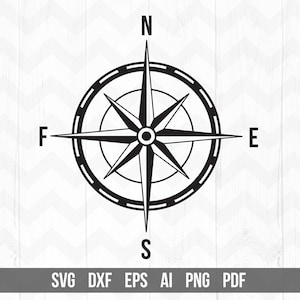 Compass svg, Nautical compass svg, Compass Cut file, Compass Clipart, Compass vector, Cricut silhouette- svg,dxf,eps,ai,png,pdf