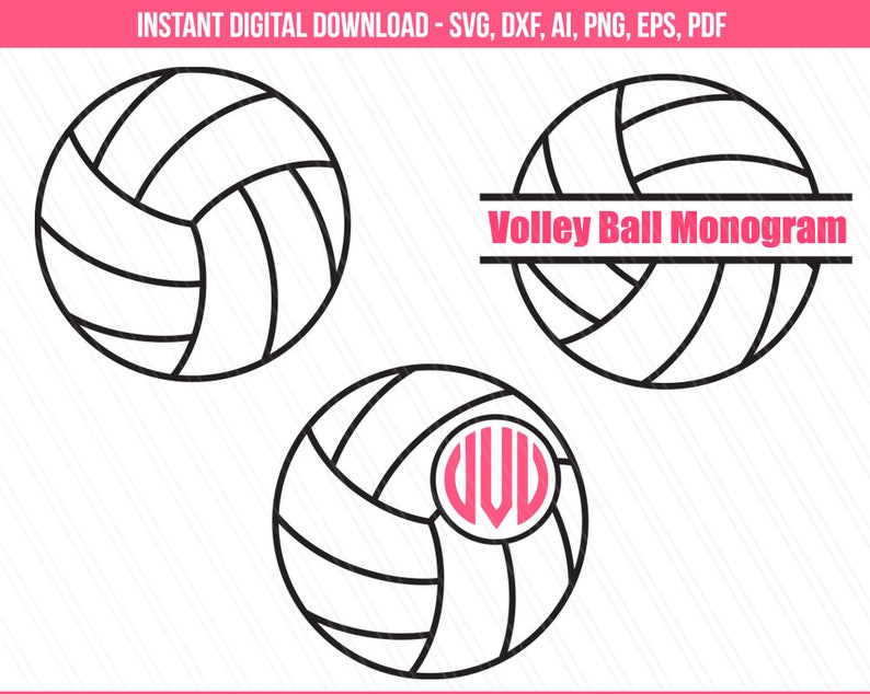 Download Volleyball svg VolleyBall Monogram svg Sports svg monogram ...