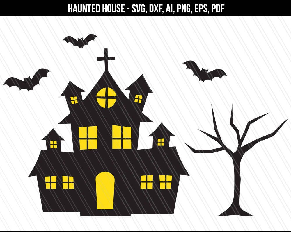 Download Haunted house svg Halloween svg Cutting file cricut | Etsy